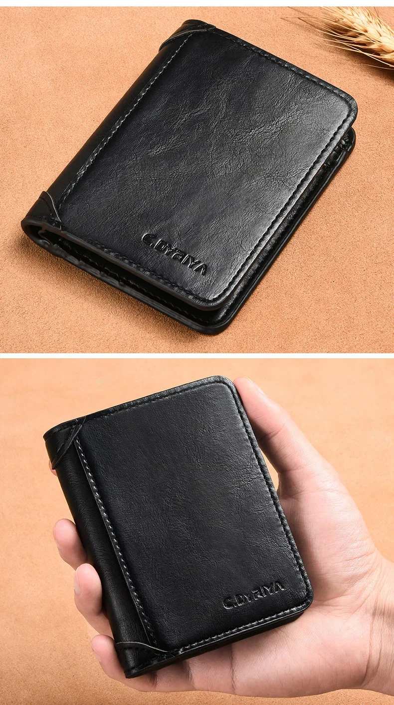Luxury Designer Men's Wallet PU Leather Credit Card Holder Purse for Men Cardholder Wallets Male Handbag