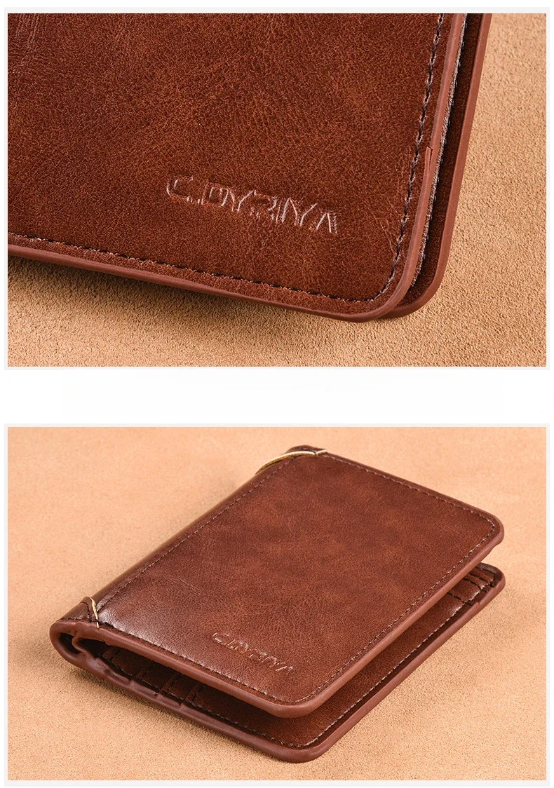 Luxury Designer Men's Wallet PU Leather Credit Card Holder Purse for Men Cardholder Wallets Male Handbag