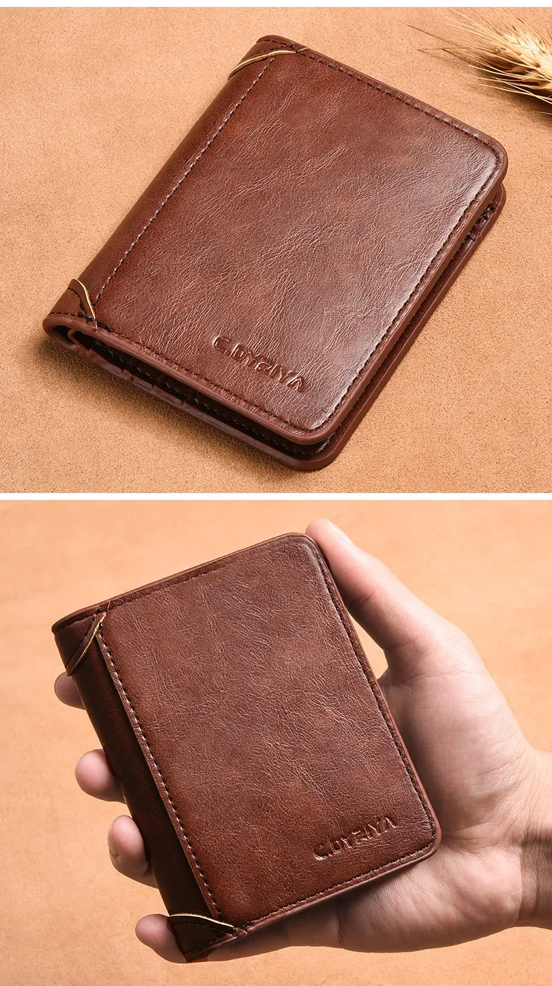 Luxury Designer Men's Wallet PU Leather Credit Card Holder Purse for Men Cardholder Wallets Male Handbag