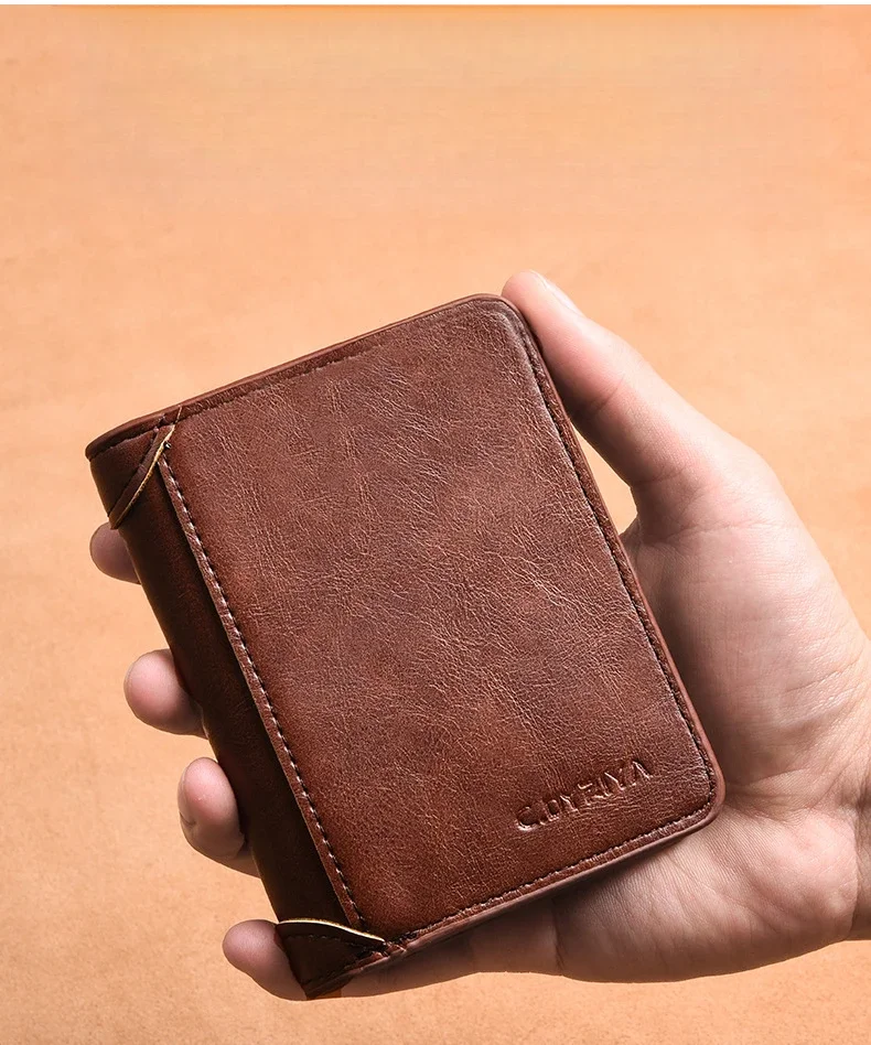 Luxury Designer Men's Wallet PU Leather Credit Card Holder Purse for Men Cardholder Wallets Male Handbag