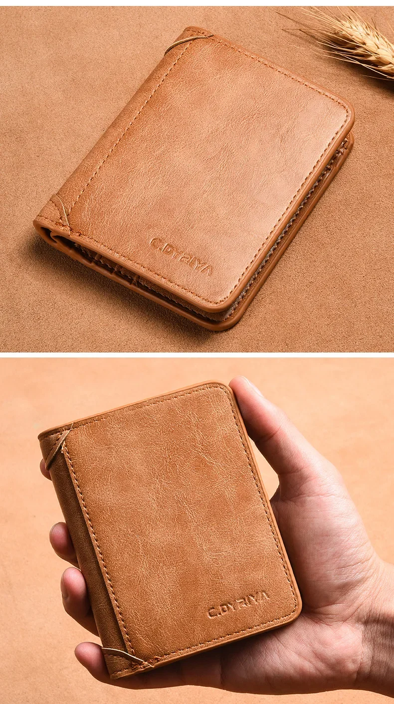 Luxury Designer Men's Wallet PU Leather Credit Card Holder Purse for Men Cardholder Wallets Male Handbag