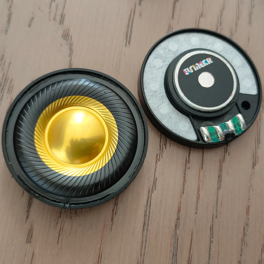 ELFINEAR CarbonGild 40 1Pair 40mm Carbon Fiber Gilded Dome Headphone Driver, 32Ω/300Ω Options
