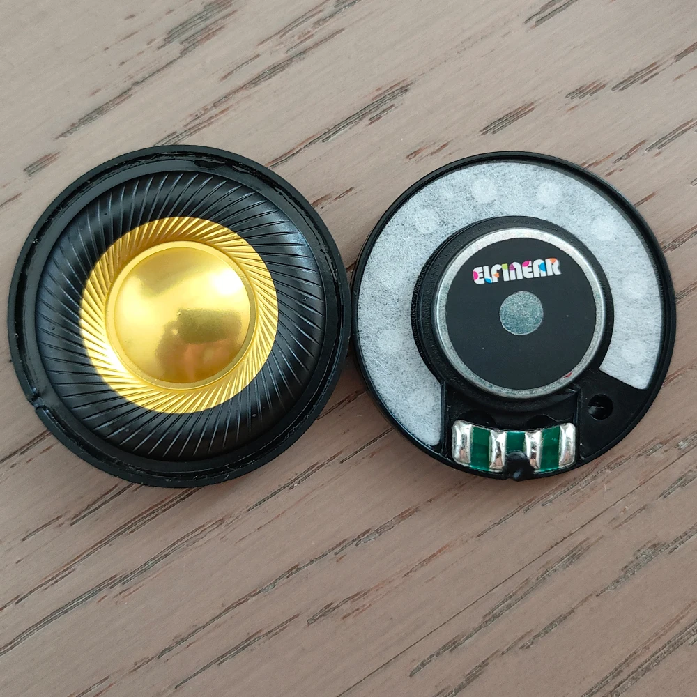 ELFINEAR CarbonGild 40 1Pair 40mm Carbon Fiber Gilded Dome Headphone Driver, 32Ω/300Ω Options