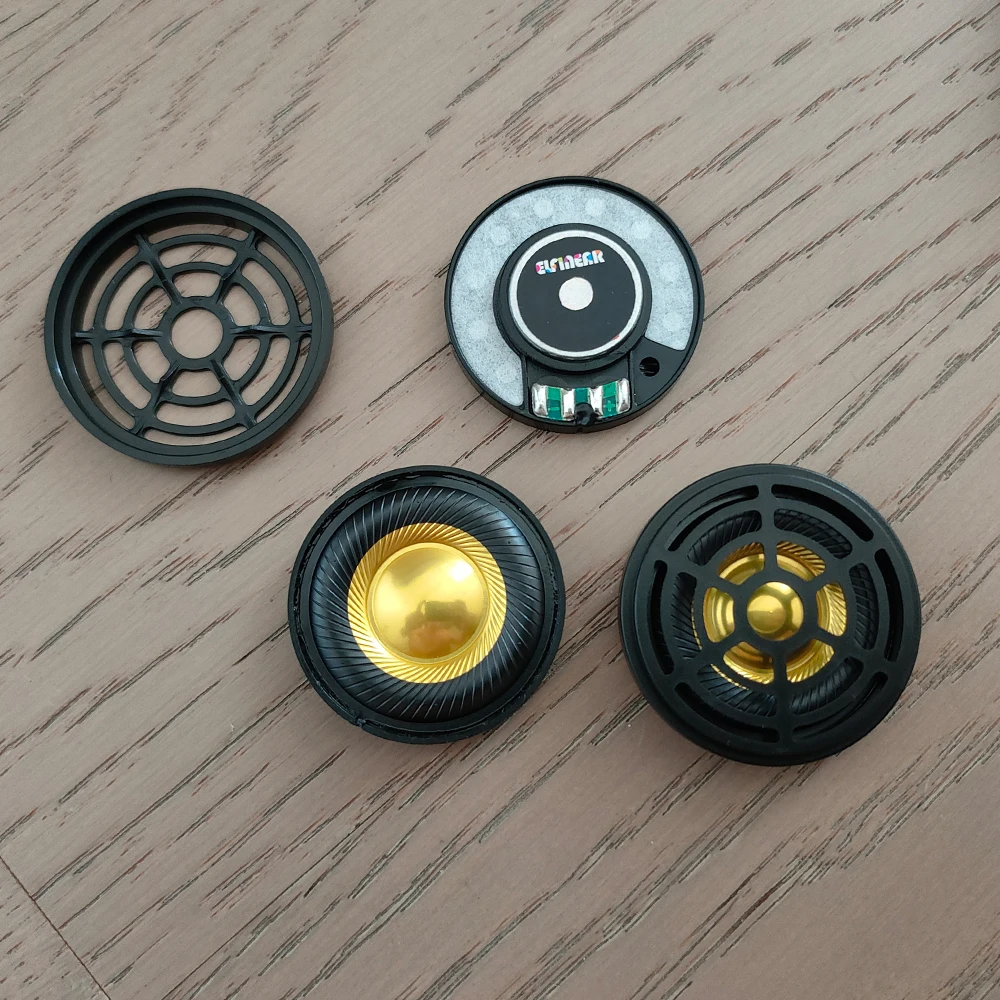 ELFINEAR CarbonGild 40 1Pair 40mm Carbon Fiber Gilded Dome Headphone Driver, 32Ω/300Ω Options