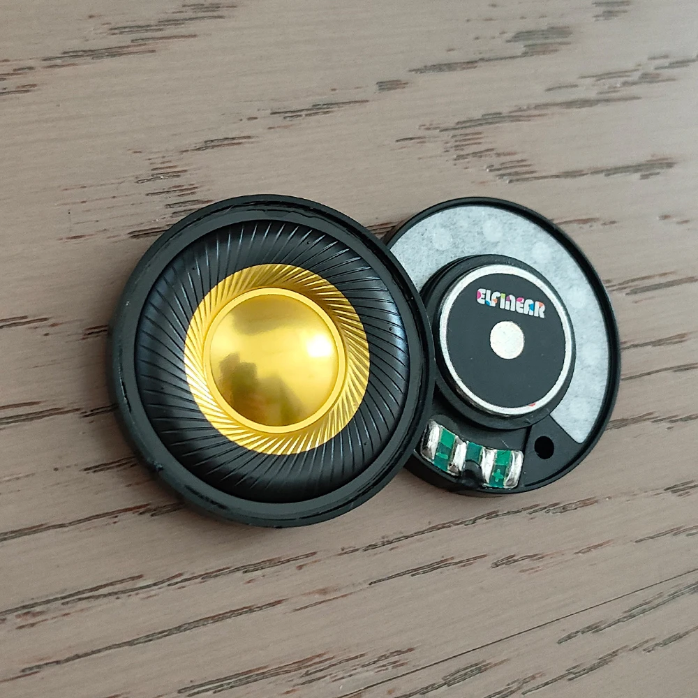ELFINEAR CarbonGild 40 1Pair 40mm Carbon Fiber Gilded Dome Headphone Driver, 32Ω/300Ω Options