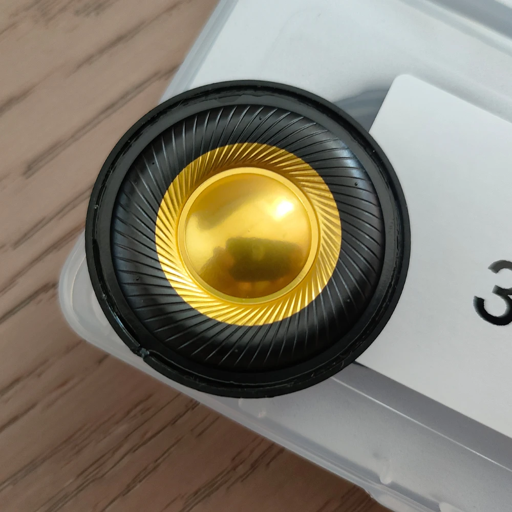 ELFINEAR CarbonGild 40 1Pair 40mm Carbon Fiber Gilded Dome Headphone Driver, 32Ω/300Ω Options