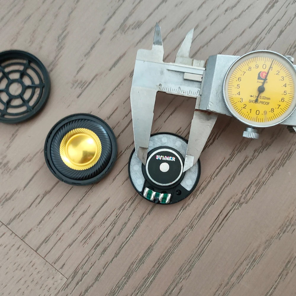 ELFINEAR CarbonGild 40 1Pair 40mm Carbon Fiber Gilded Dome Headphone Driver, 32Ω/300Ω Options