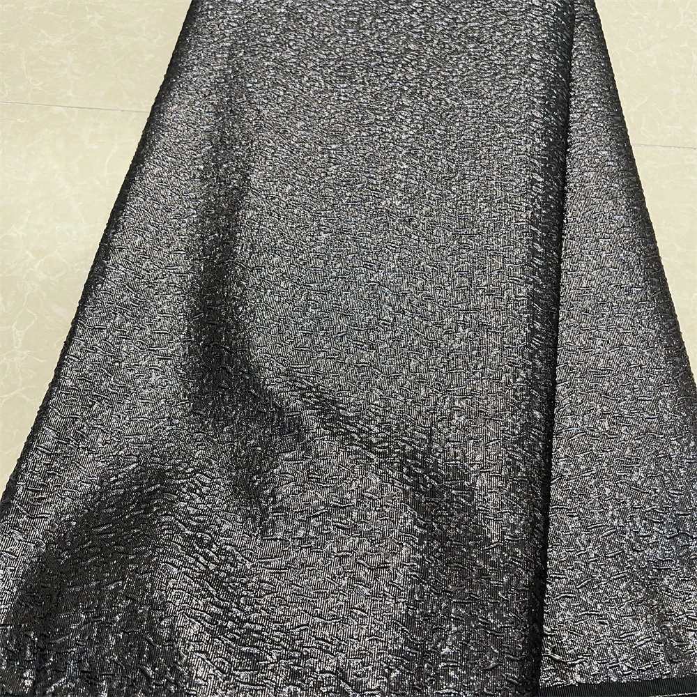 2024High Quality African Nigerian Tulle Lace Fabric Embroidery Silk Fabric French Dress Prom Party Gown For Sewing 5Yards YXZ130