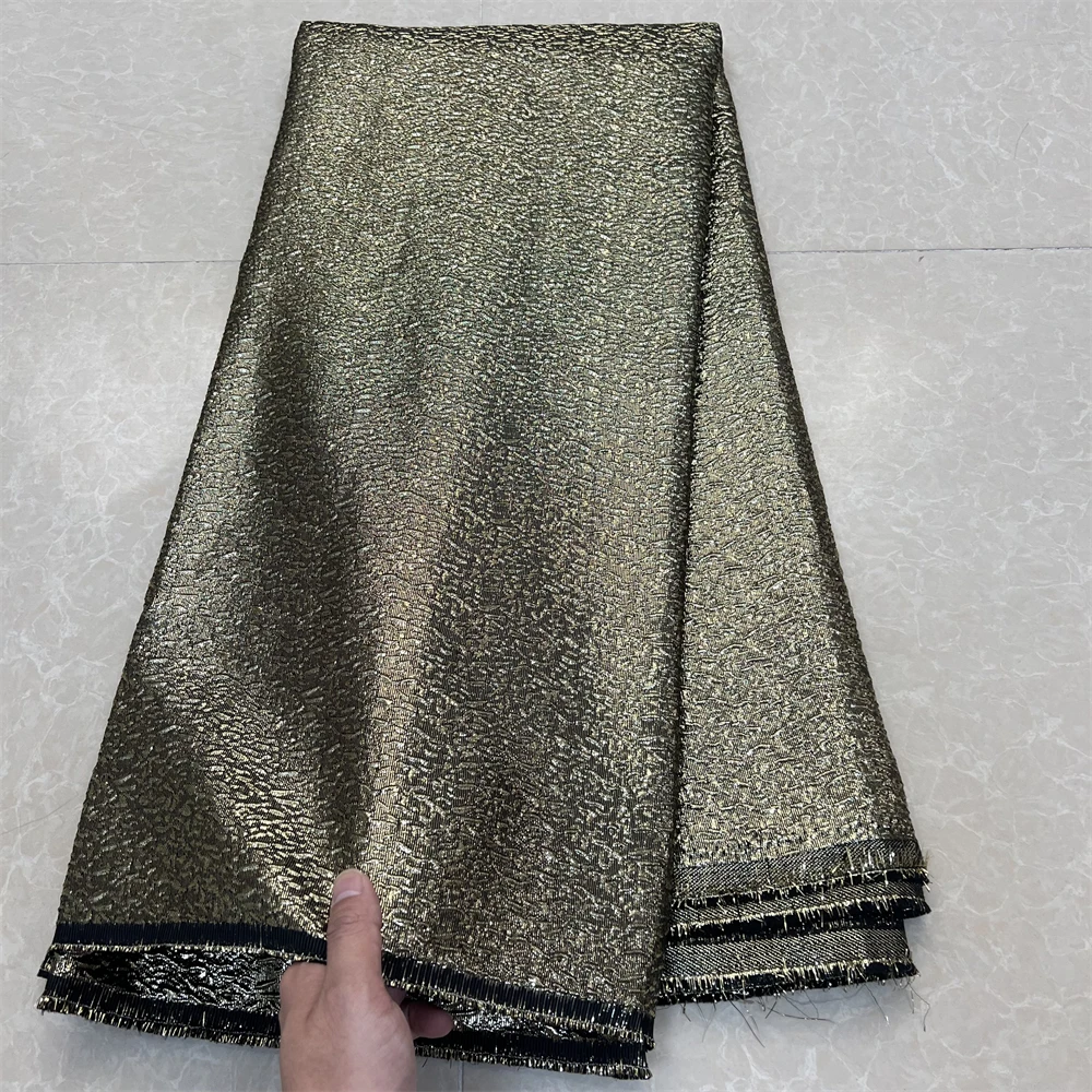 2024High Quality African Nigerian Tulle Lace Fabric Embroidery Silk Fabric French Dress Prom Party Gown For Sewing 5Yards YXZ130