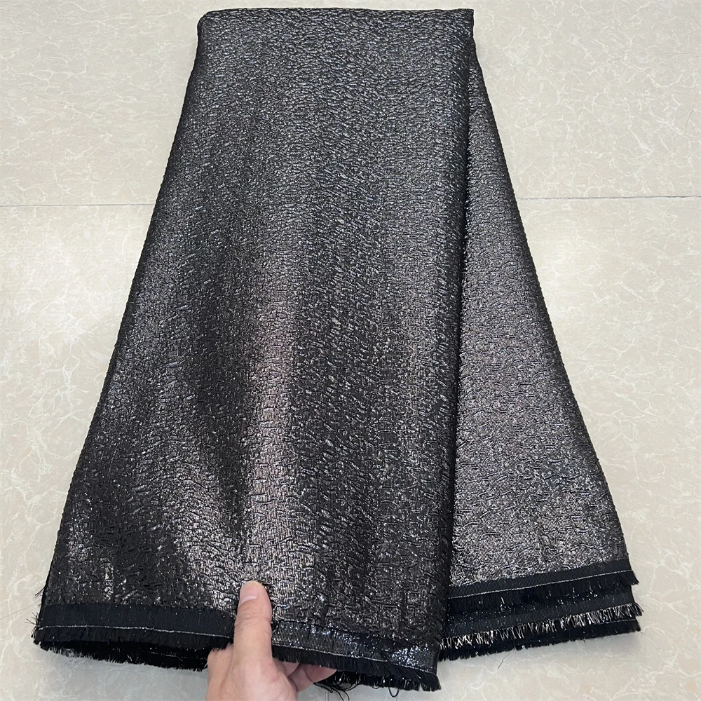 2024High Quality African Nigerian Tulle Lace Fabric Embroidery Silk Fabric French Dress Prom Party Gown For Sewing 5Yards YXZ130