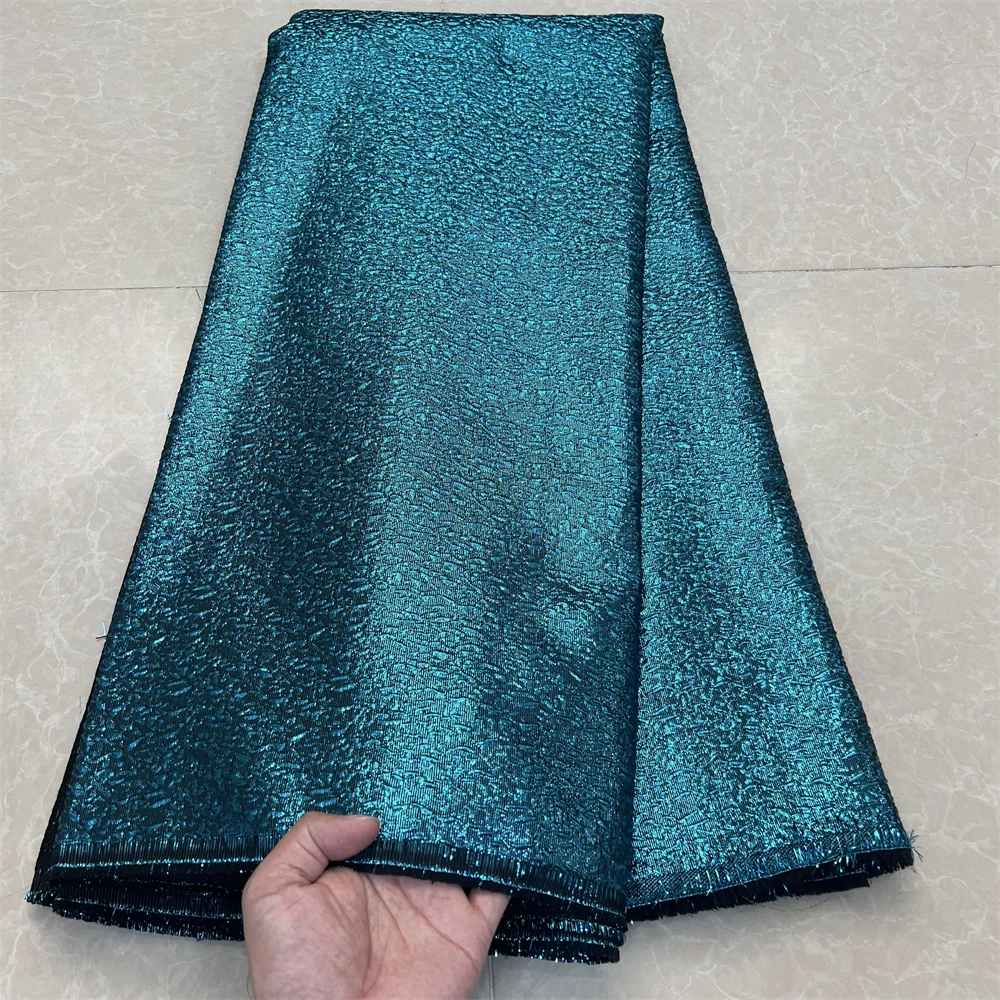 2024High Quality African Nigerian Tulle Lace Fabric Embroidery Silk Fabric French Dress Prom Party Gown For Sewing 5Yards YXZ130