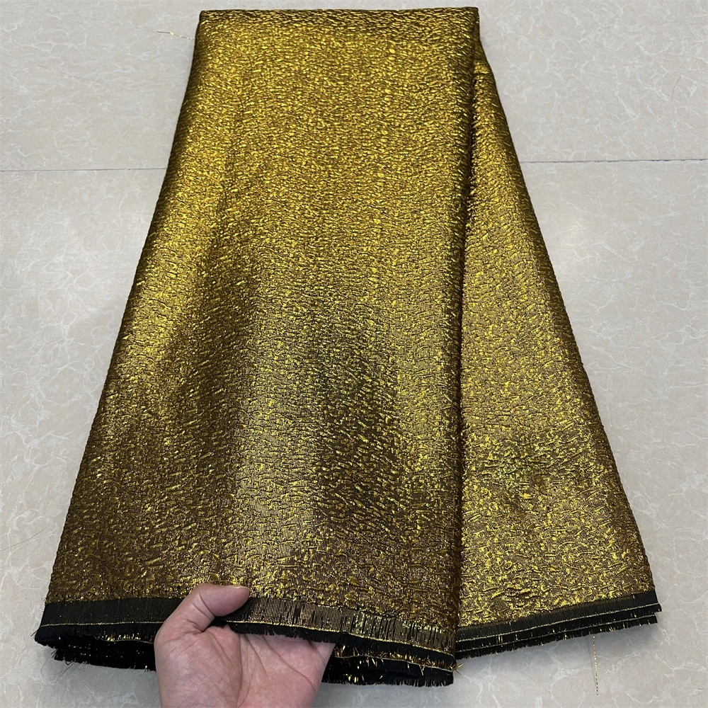 2024High Quality African Nigerian Tulle Lace Fabric Embroidery Silk Fabric French Dress Prom Party Gown For Sewing 5Yards YXZ130