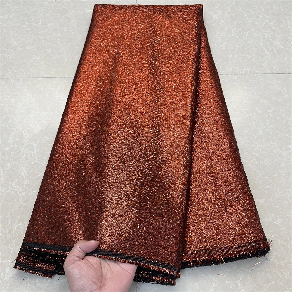 2024High Quality African Nigerian Tulle Lace Fabric Embroidery Silk Fabric French Dress Prom Party Gown For Sewing 5Yards YXZ130