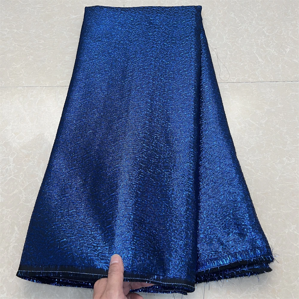 2024High Quality African Nigerian Tulle Lace Fabric Embroidery Silk Fabric French Dress Prom Party Gown For Sewing 5Yards YXZ130