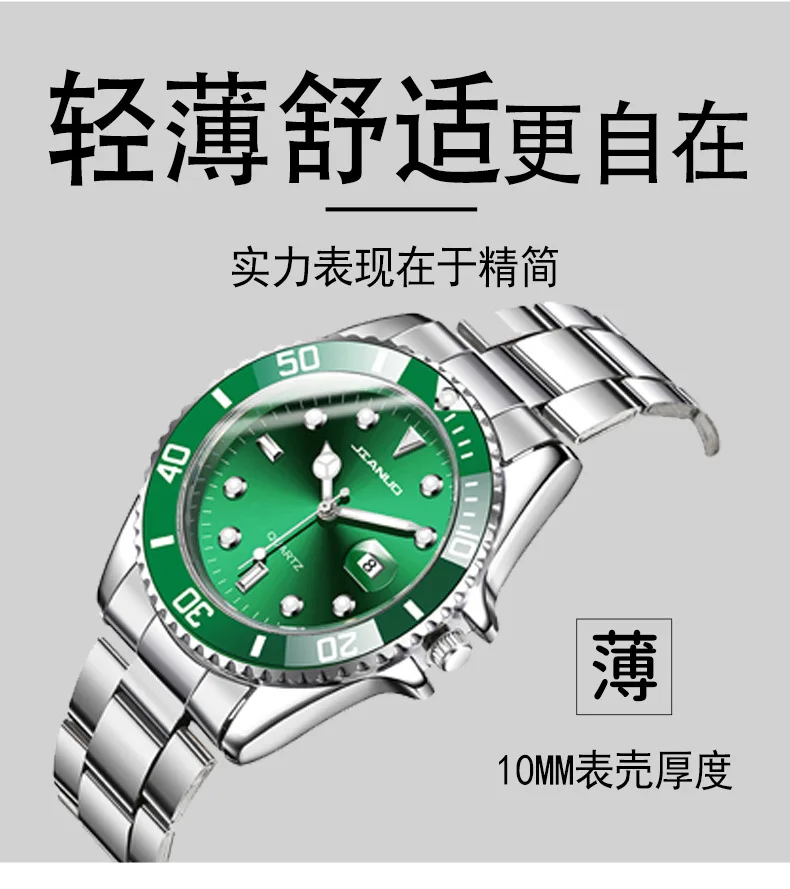 New Fashion Famous Man Luxury Calendar Quartz Watch Men Stainless Steel Casual Watches Reloj Hombre Male Wristwatches Gift Clock