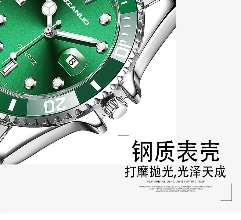 New Fashion Famous Man Luxury Calendar Quartz Watch Men Stainless Steel Casual Watches Reloj Hombre Male Wristwatches Gift Clock