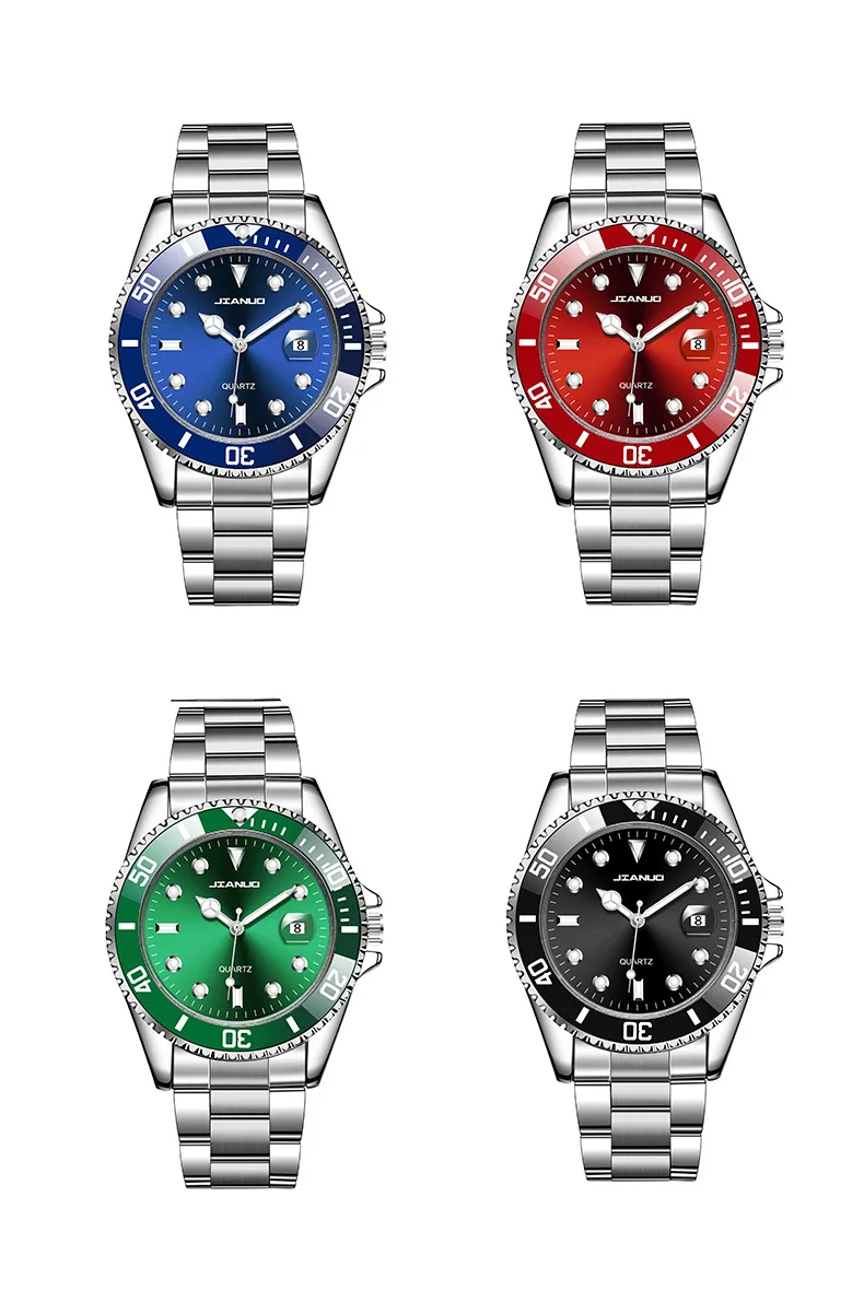 New Fashion Famous Man Luxury Calendar Quartz Watch Men Stainless Steel Casual Watches Reloj Hombre Male Wristwatches Gift Clock