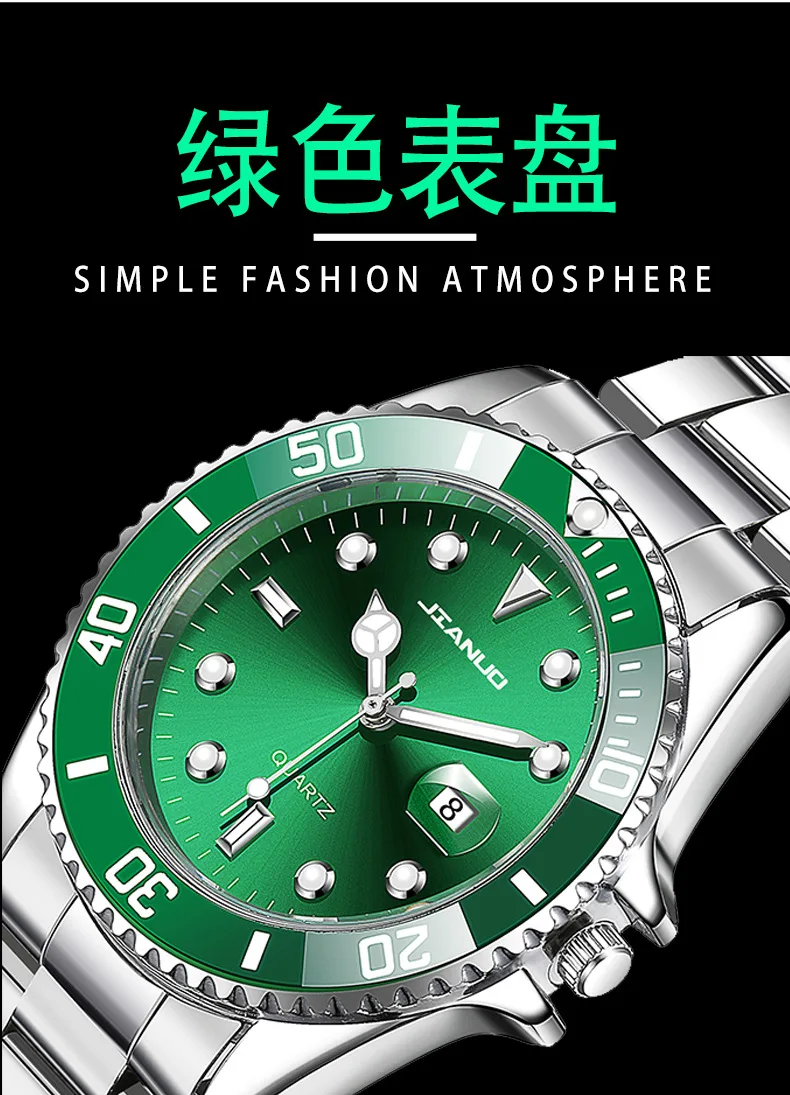 New Fashion Famous Man Luxury Calendar Quartz Watch Men Stainless Steel Casual Watches Reloj Hombre Male Wristwatches Gift Clock
