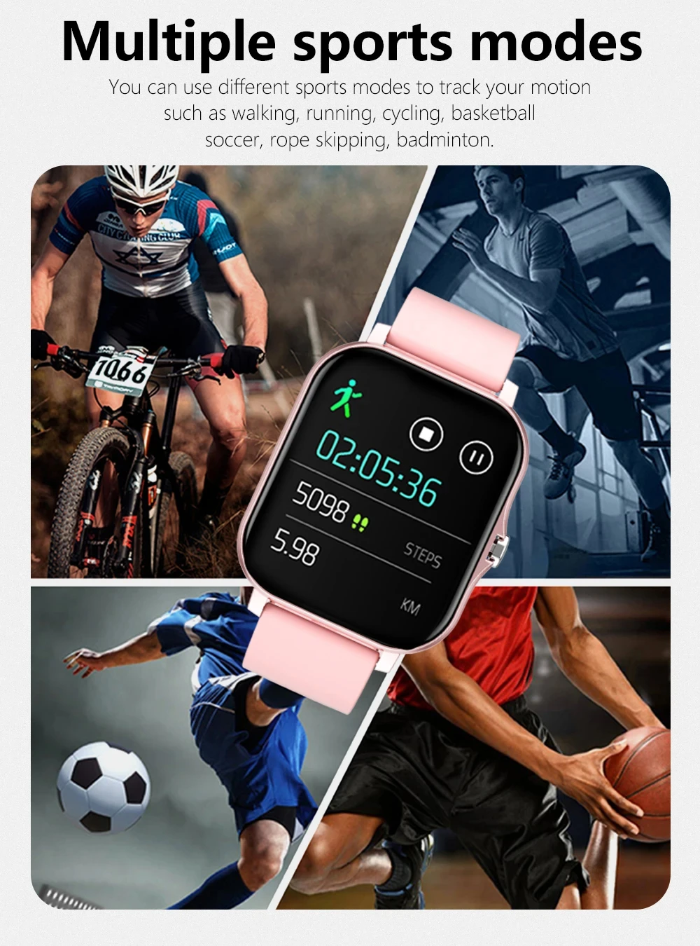 LAXASFIT 2025 New Men's Smart Watch Women's Gift Full Touch Screen Sports Fitness Watch Bluetooth Call Smart Watch