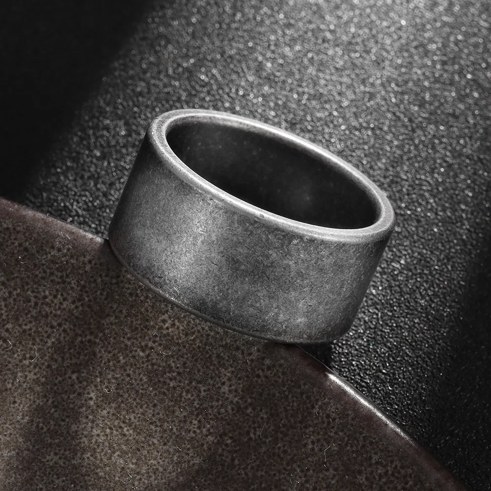 HNSP 316L Stainless Steel Viking Rune Signet Ring For Men Vintage Jewely Finger Accessories Male US Size