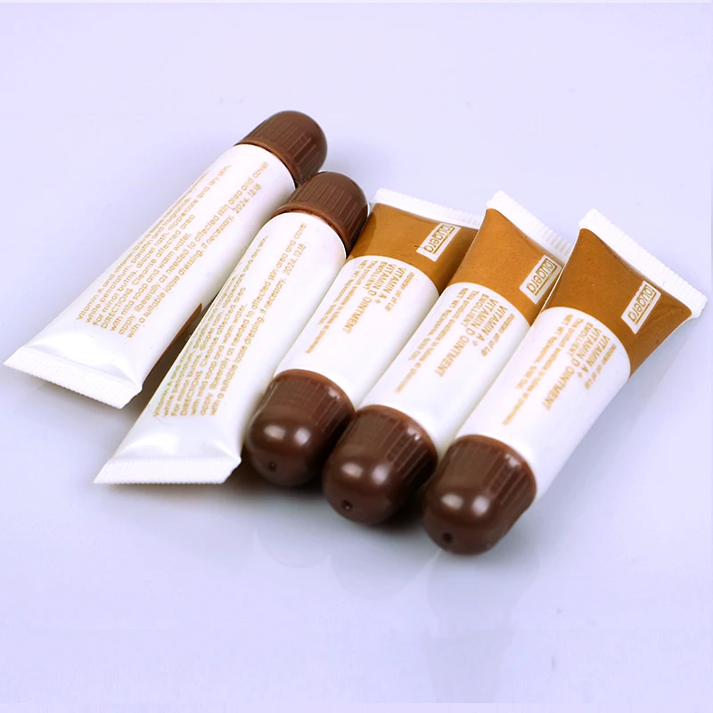 100pcs Vitamin A D Tattoo Aftercare Cream Gel Healing Skin Anti-Scar Preserve Color PMU Care Tattoo Accessories Brown