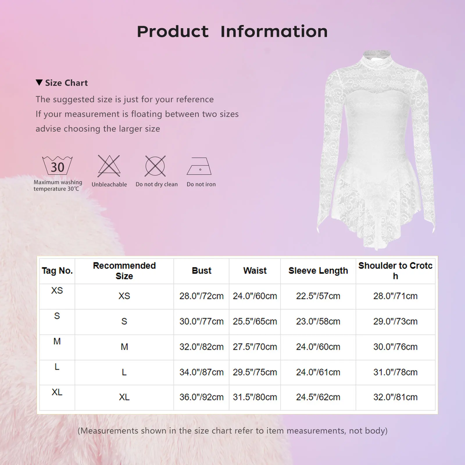 Womens Adult Long Sleeve Lace Gymnastics Tight Jumpsuit Mock Neck Figure Ice Skating Roller Skating Ballet Dance Leotard Dress