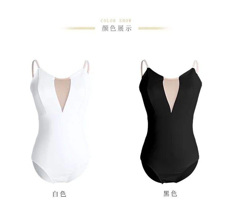 1pcs/lot Woman Ballet Leotard Lady Dance Costume Deep V Sling Gymnastic Dancing Leotard