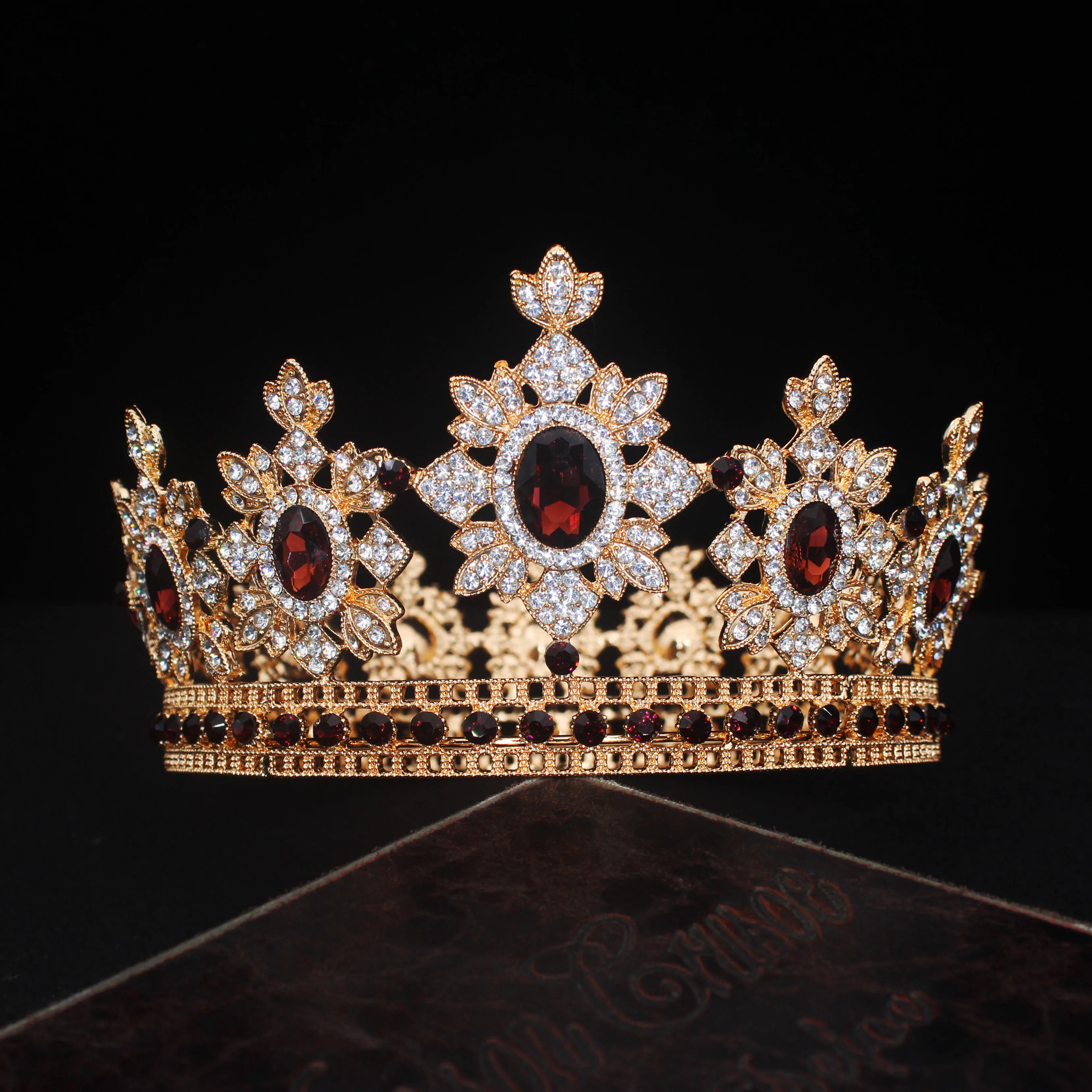 Crystal Queen Bridal Crown For Women Luxury Full Circle Wedding Tiara Pageant Prom Headpiece Wedding Bride Hair Accessories