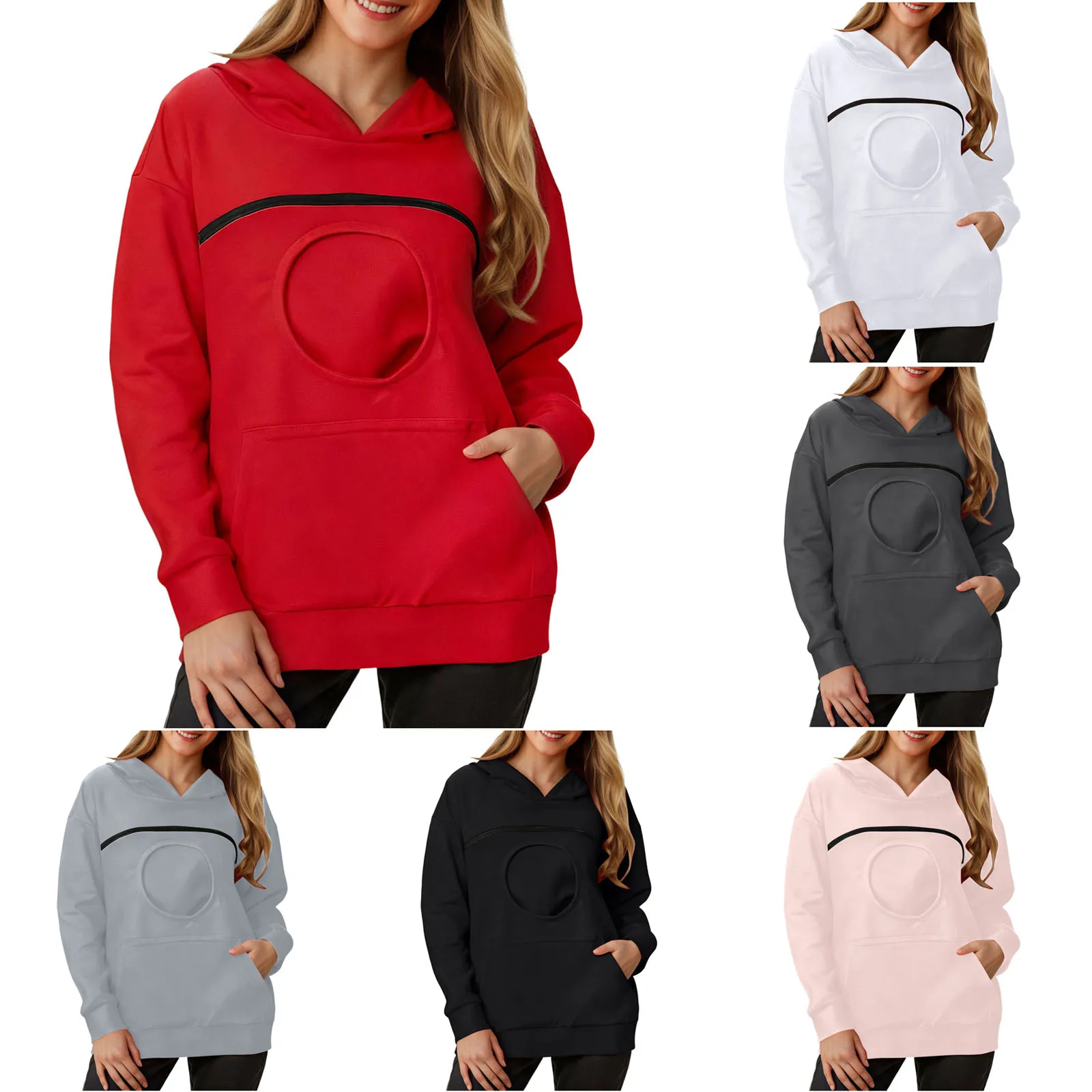 Hot Carry Pet Pocket Sweatshirt Winter Animal Pouch Hood Tops Autumn Winter Warm Hooded Sweatshirt Pet Carriers Loose Pullovers