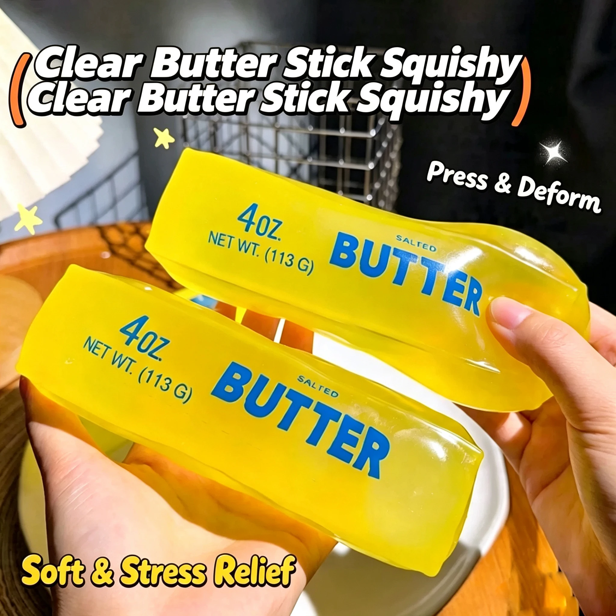 Simulated Butter Squishy Squeeze adult Toy Funny Soft Stress Relief Slow RisingRelief Game Squeeze Prank Toy adult Gift