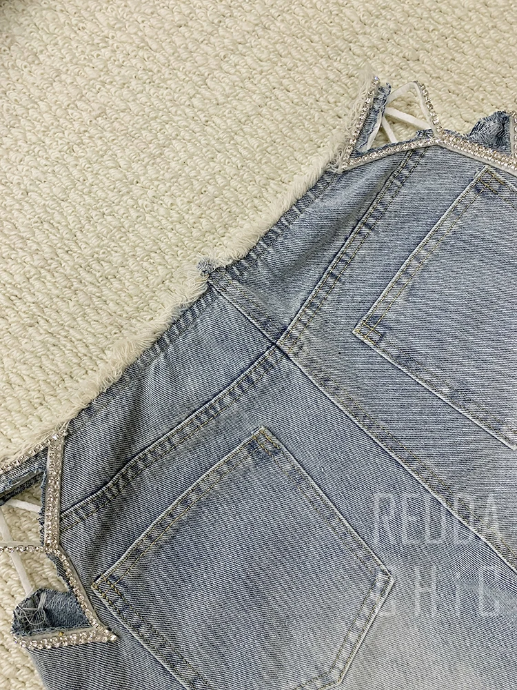 ReddaChic Star Hollow Low Waist Jeans Tall Girl ICON Glitter Diamond Loose Fit Wide Denim Leg Pants New In Hot Women Streetwear
