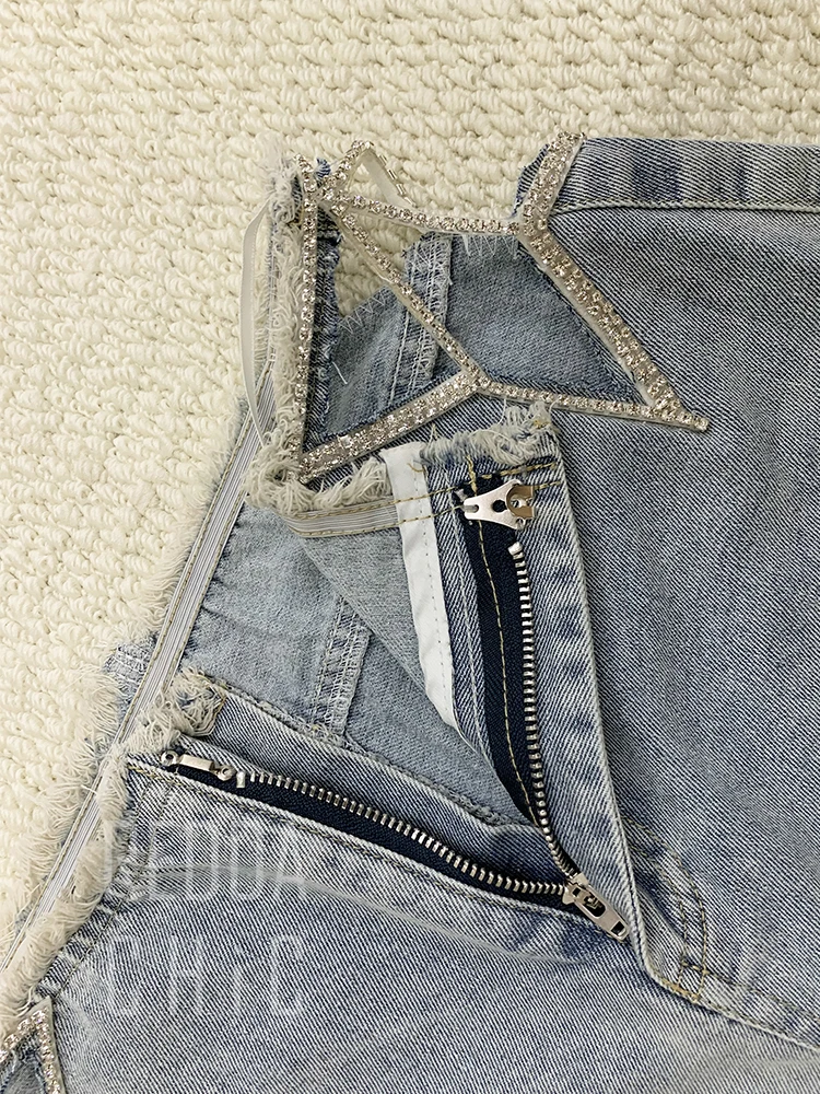 ReddaChic Star Hollow Low Waist Jeans Tall Girl ICON Glitter Diamond Loose Fit Wide Denim Leg Pants New In Hot Women Streetwear