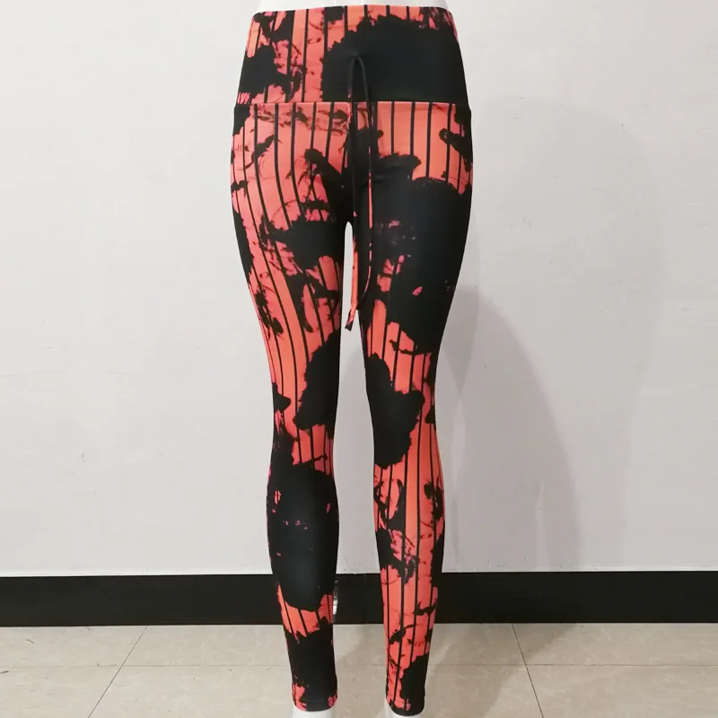 New Scrunch Butt Yoga Leggings Push Up Skinny Slim Pencil Pants Fitness Print Floral Running Sportswear Casual Trousers