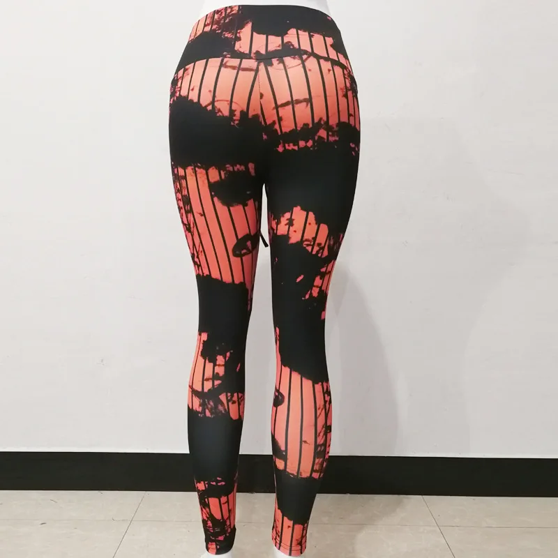 New Scrunch Butt Yoga Leggings Push Up Skinny Slim Pencil Pants Fitness Print Floral Running Sportswear Casual Trousers