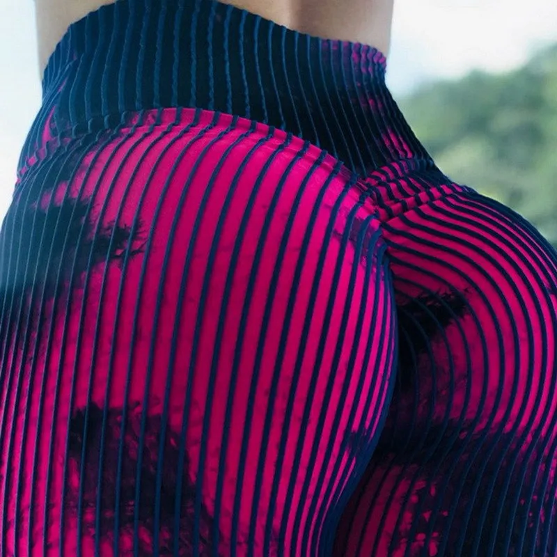 New Scrunch Butt Yoga Leggings Push Up Skinny Slim Pencil Pants Fitness Print Floral Running Sportswear Casual Trousers