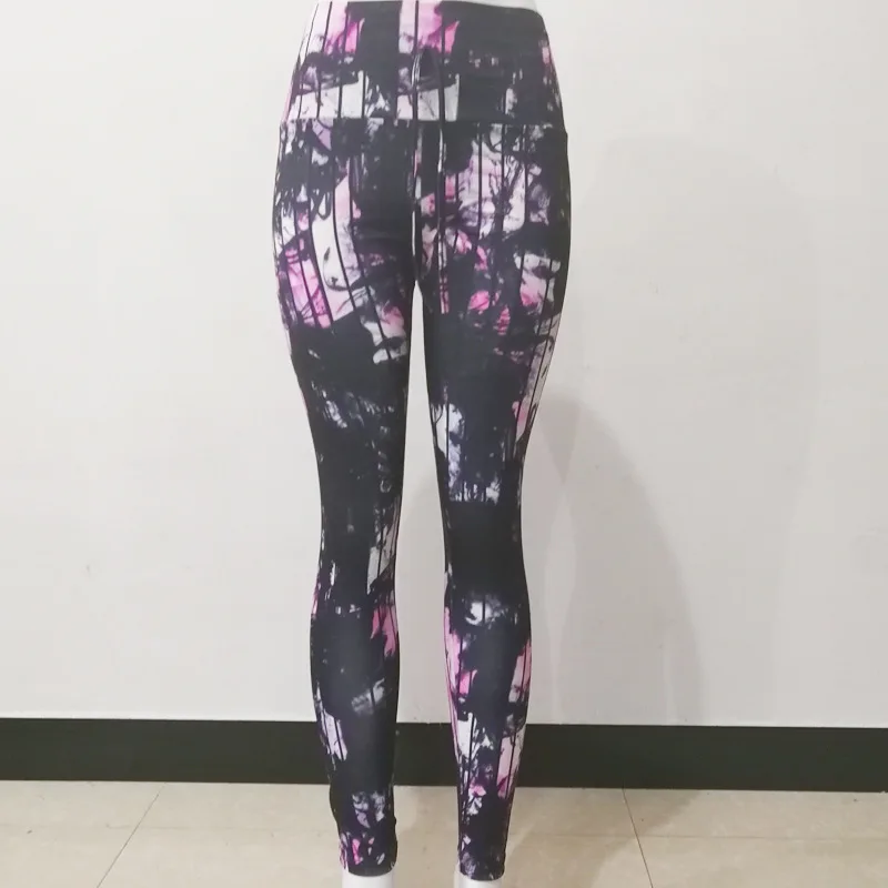 New Scrunch Butt Yoga Leggings Push Up Skinny Slim Pencil Pants Fitness Print Floral Running Sportswear Casual Trousers