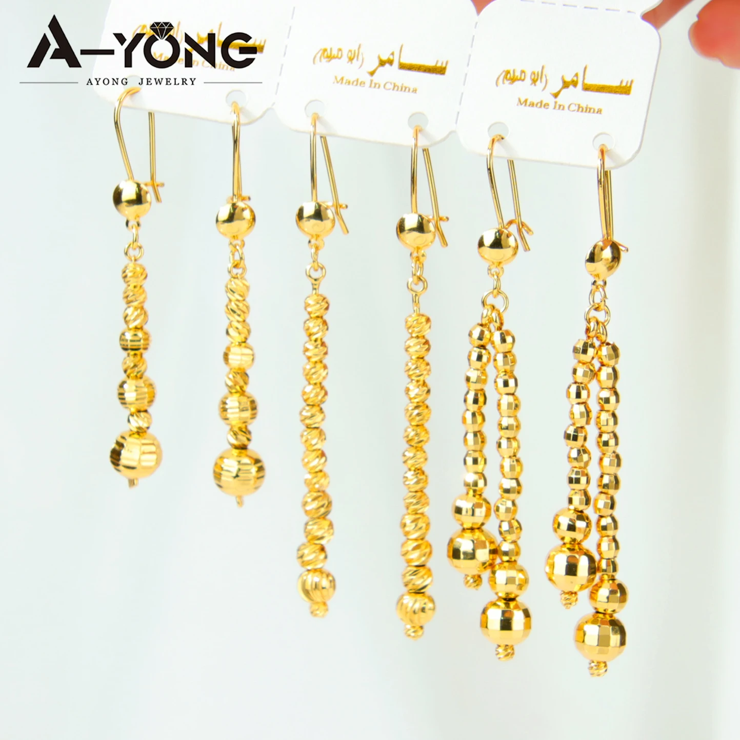 Arabic Fashion Beads Charm Earrings 21k Gold Plated Dubai Vintage Coins Drop Earring Oman Muslim Women Event Party Jewelry