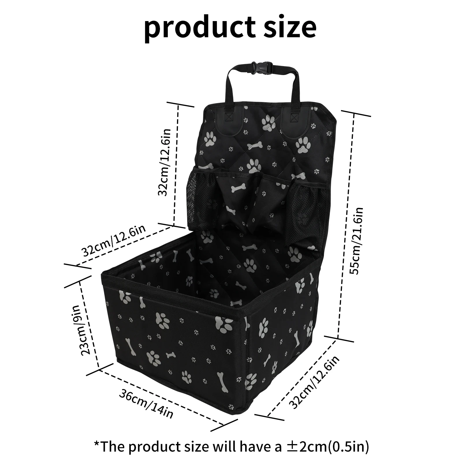 Dog Car Seat with Storage Pocket,Travel Dog Bag Cover Folding Hammock Pet Carriers and Travel Gear for Small Medium Dog Supplies