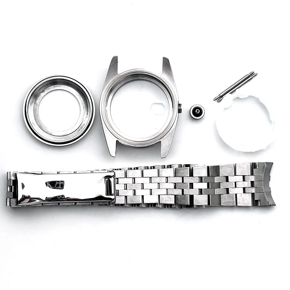 31mm NH05 Watch Case For Girl Woman Datejust Accessories 316L Steel Fit NH05 NH06 Movement 24.5mm Dial Jubilee Band Mod Parts