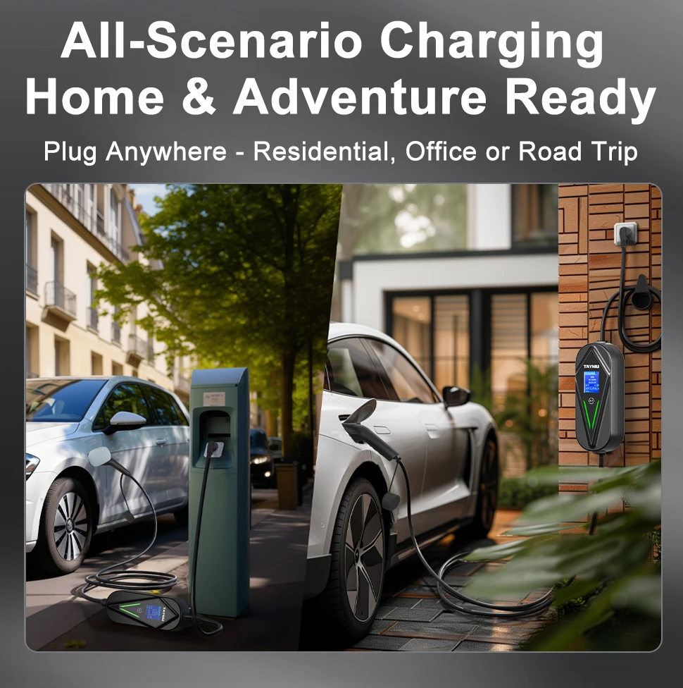 TAYNIU 3.5KW 16A Portable EV Charger NEMA5-15 Plug Type 2 GB/T Type 1 J1772 Electric Car Charger for BYD Changan Aedo Plus