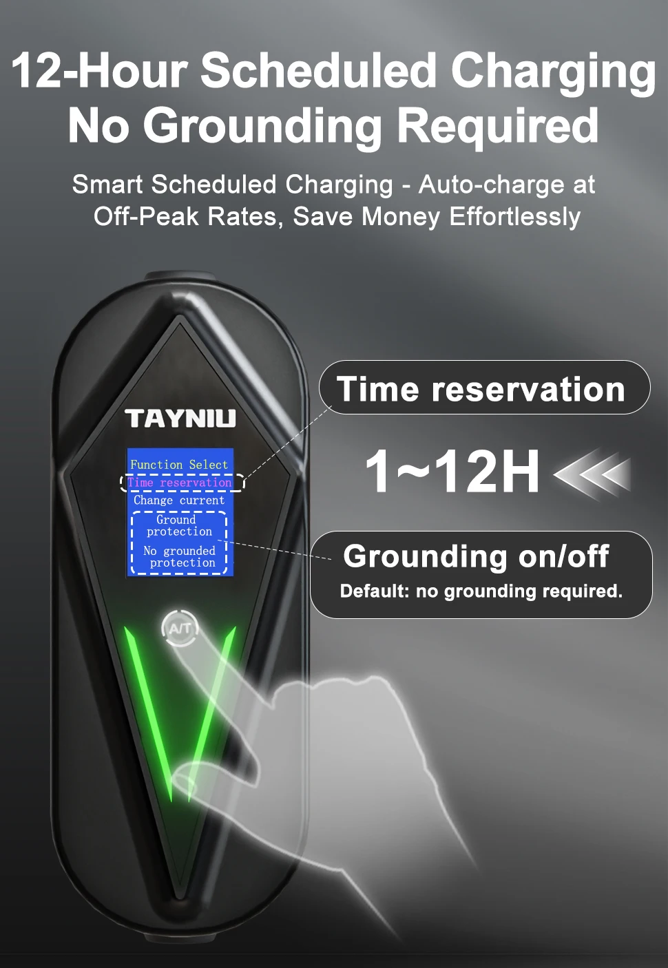TAYNIU 3.5KW 16A Portable EV Charger NEMA5-15 Plug Type 2 GB/T Type 1 J1772 Electric Car Charger for BYD Changan Aedo Plus