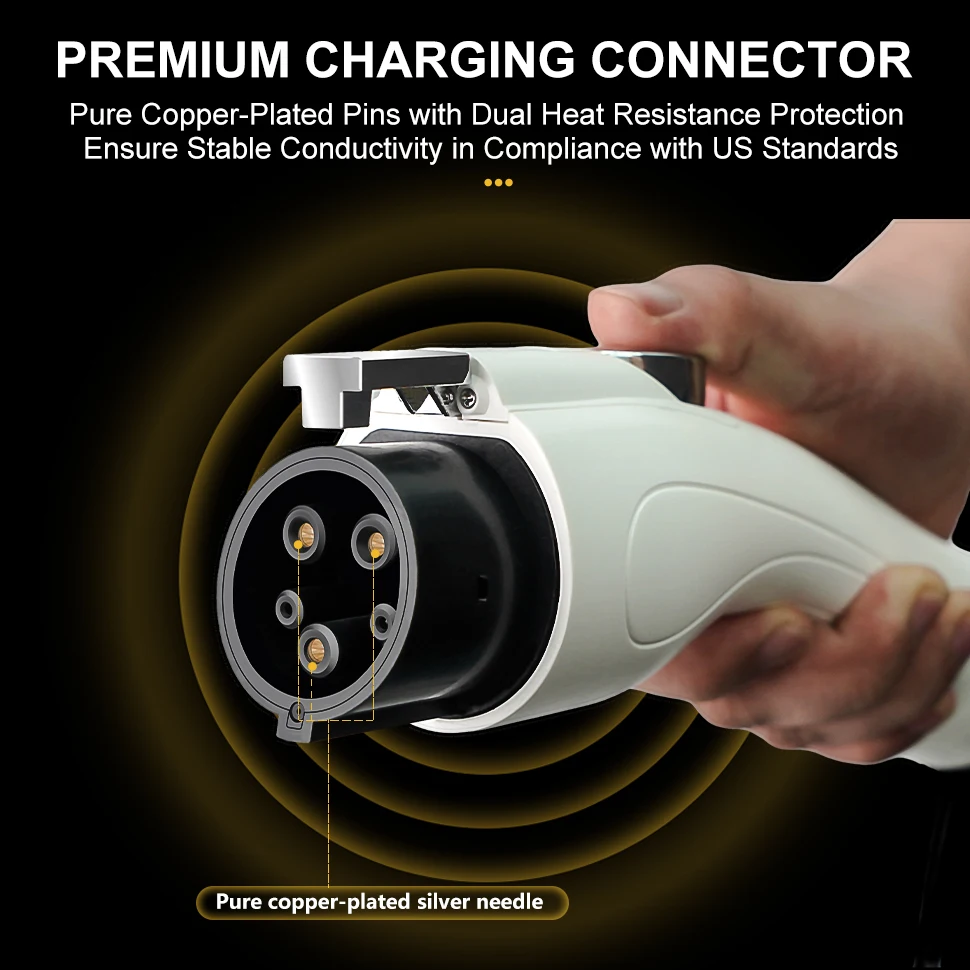 TAYNIU 3.5KW 16A Portable EV Charger NEMA5-15 Plug Type 2 GB/T Type 1 J1772 Electric Car Charger for BYD Changan Aedo Plus