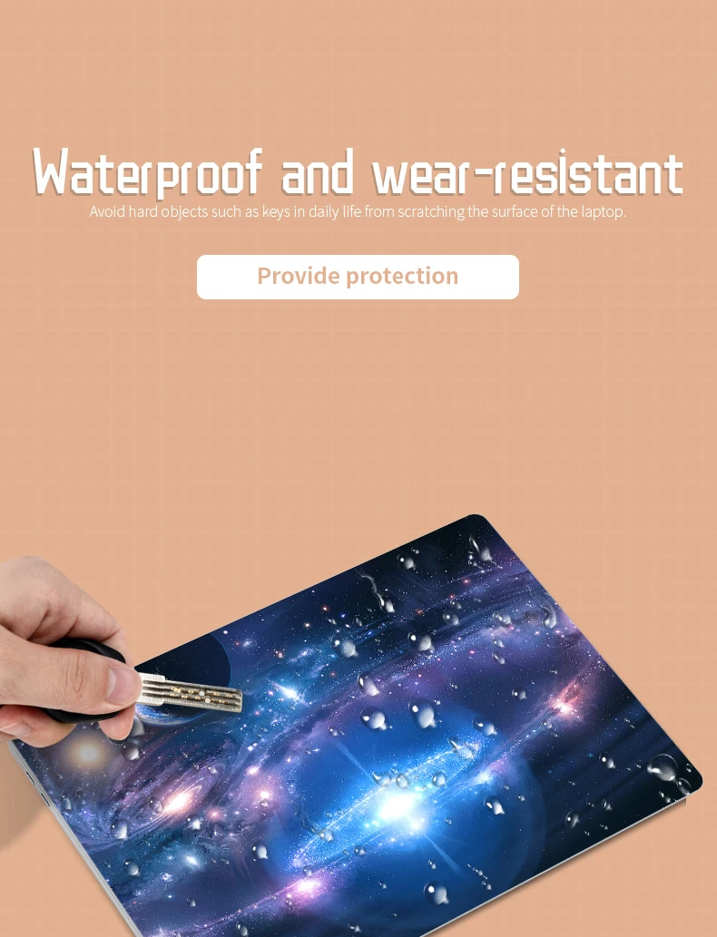 DIY Universal Laptop Cover Sticker Skins 2pcs 13.3"14"15.6"17.3" Skin Starry Sky Decorate Decal for Macbook /Lenovo/Asus/Hp/Acer