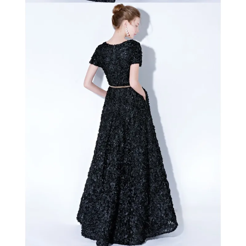 2026 New Women S High Quality Sequin Banquet Host Noble and Elegant Long Dress Dignified and Atmospheric Slim Fit Wedding Gown