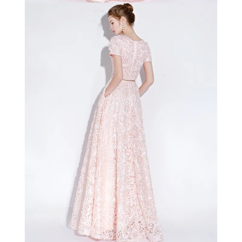 2026 New Women S High Quality Sequin Banquet Host Noble and Elegant Long Dress Dignified and Atmospheric Slim Fit Wedding Gown