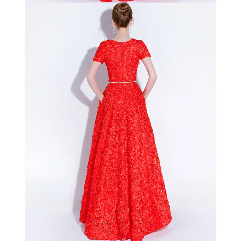 2026 New Women S High Quality Sequin Banquet Host Noble and Elegant Long Dress Dignified and Atmospheric Slim Fit Wedding Gown
