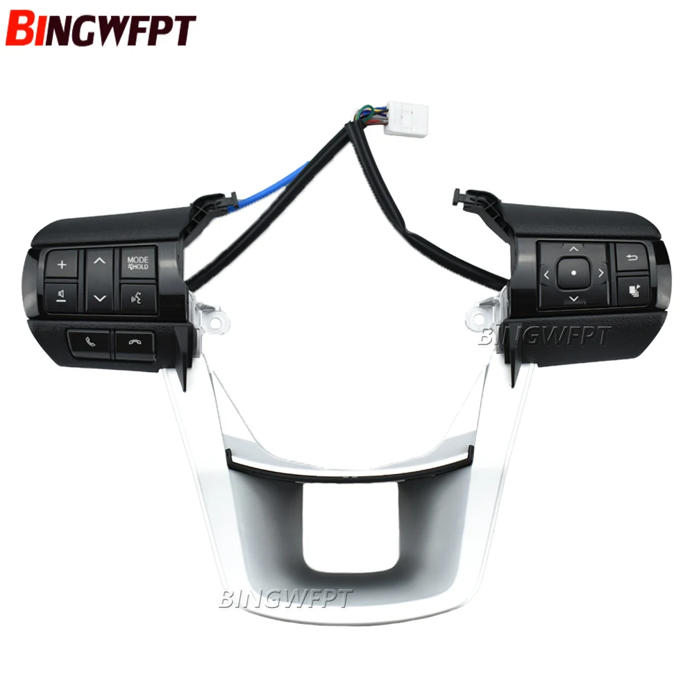 For Toyota Hilux Revo Rocco Fortuner New Steering Wheel Volume Sound Button with Backlight 2015 2016 2017 2018 2019 2020