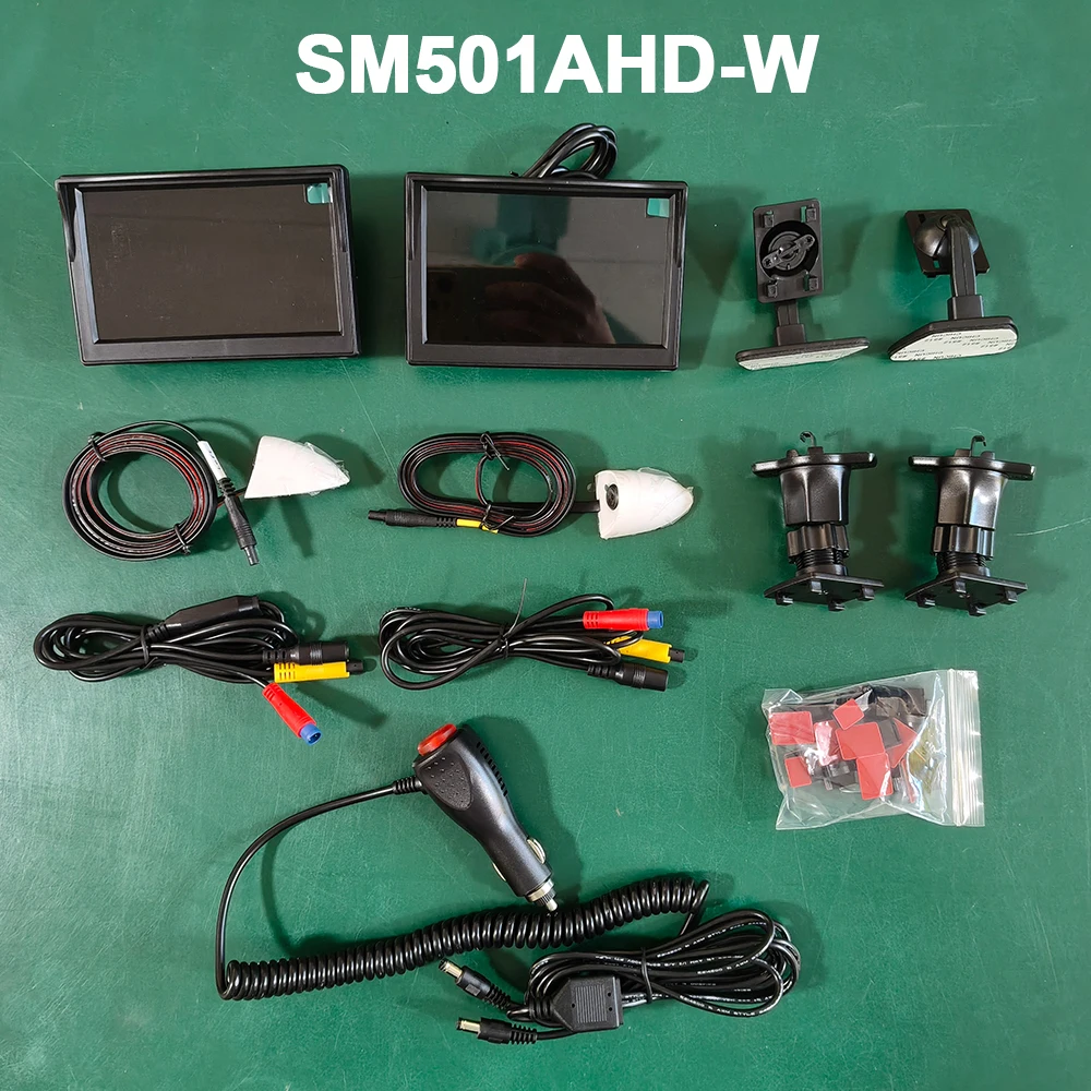 Car AHD 5-Inch Digital Side View Monitoring Mirror System,Night Vision HD 720P Side View Blind Spot Camera,Available In 3 Colors