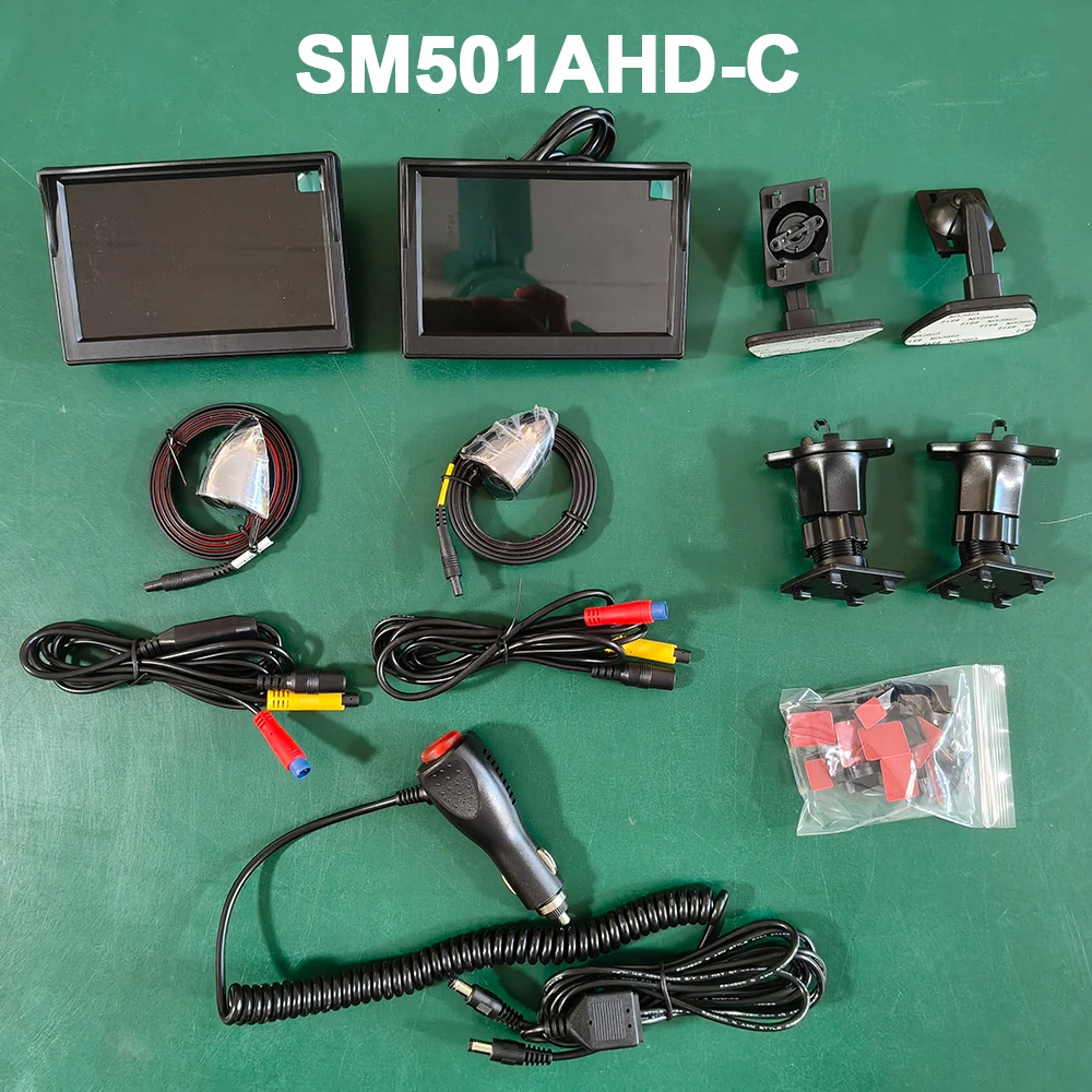 Car AHD 5-Inch Digital Side View Monitoring Mirror System,Night Vision HD 720P Side View Blind Spot Camera,Available In 3 Colors