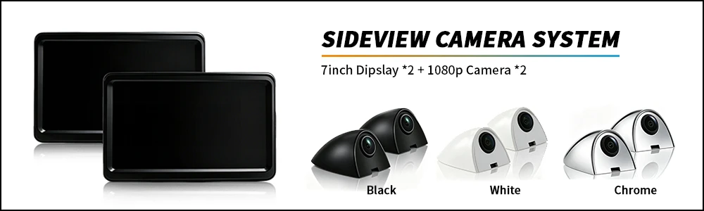Car AHD 5-Inch Digital Side View Monitoring Mirror System,Night Vision HD 720P Side View Blind Spot Camera,Available In 3 Colors